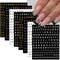 Letters Nail Art Stickers Number Nail Decals 3D Self-Adhesive Luxury Gold Silver (Black)